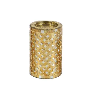 高品质定制一套3豪华设计镀金金属装饰烛台，用于桌面装饰