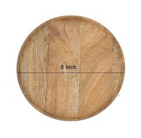 Bol de service polyvalent en bois de forme ronde fabriqué à la main fantaisie pour petit déjeuner collations soupe service plateau à salade pour cuisine à domicile