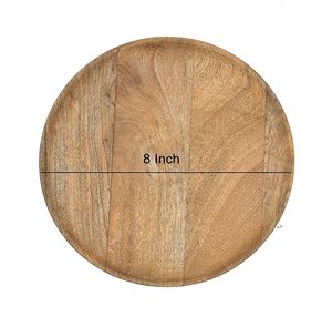 Cuenco de servicio multiusos de forma redonda de madera hecho a mano de lujo para el desayuno, aperitivos, sopa, vajilla, bandeja de ensalada para la cocina del hogar - Product Image 2