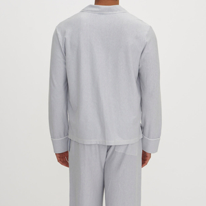 bamboo <strong>cotton</strong> women's pyjama button-down sleep shirt and pant set organic jersey Women Lounge <strong>Wear</strong> striped womens sleepwear - Product Image 5