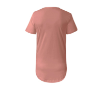 Özel Logo erkekler Longline bırak kesim tişörtleri hafif Modern Fit 240gsm kısa kollu Tee
