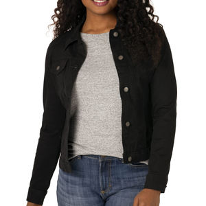 Chaqueta de mujer lavada de manga larga hecha con tela de algodón 100% personalizable, nueva llegada, diseño, chaqueta vaquera para mujer - Product Image 1