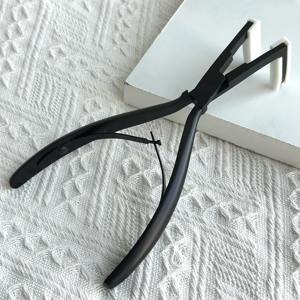 Pinzas de Sellado de Cinta para Extensiones de Cabello de Acero Inoxidable Negro de 7 Pulgadas, Herramienta Profesional para Extensiones de Cabello de Queratina - Product Image 2