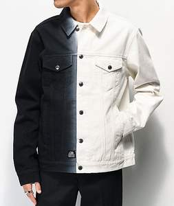 Veste en jean d'hiver de haute qualité pour femmes, noir uni lavé avec des boutons de logo personnalisés, tissu de toile de style High Street - Product Image 2