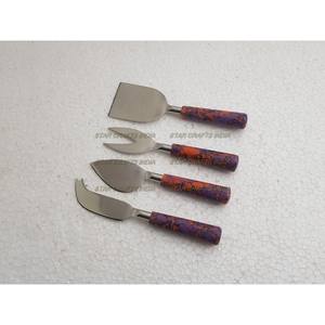 Buy Polished Marble Handle Silverware Stainless Steel Wholesale Cutlery Flatware Set Dinnerware Sets Cheese Set - Product Image 4