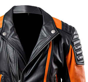 แจ็กเก็ตมอเตอรไซด์ของผู้ชายเสื้อ100% หนังแท้สไตล์ฤดูหนาวแฟชั่น - Product Image 6