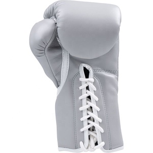 Gants de boxe d'entraînement Fly Fight en cuir de vachette à lacets avec sangle de poignet réglable, légers et imperméables pour MMA et Kickboxing - Product Image 6