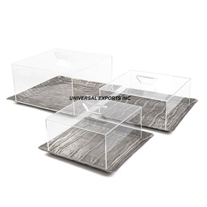 Bandeja de chocolate con acabado antiguo negro Bandeja de chocolate de lujo hecha a mano de calidad superior Bandeja de chocolate de diseñador de última llegada - Product Image 1