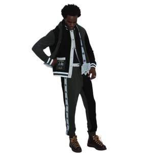 Green Apres Ski Cabana Jacket Stylish Longsleeve Design with Beginner Ski Inspired <b>Details</b> Snap Placket and Cozy Terry Cloth - Product Image 2