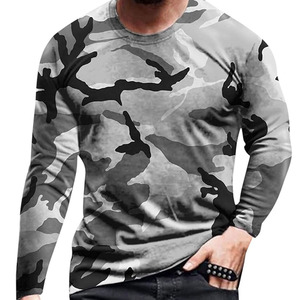 Camiseta Deportiva de Manga Larga para Hombre, Tejido de Poliéster, Talla Grande, Transpirable, de Secado Rápido y Ecológica - Product Image 1