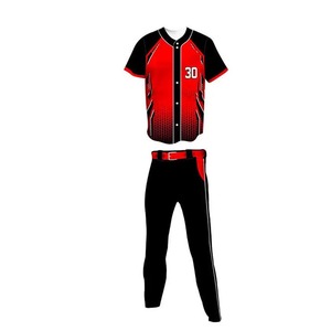 Best Quality Breathable Plus Size Custom Logo Baseball & Softball Jersey 100% Polyester Quick Dry Made Pakistan Hot Sale Uniform - Product Image 5