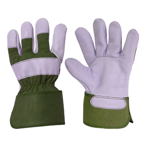 Gants en cuir anti-vibration renforcés à deux couches haute performance avec poignet élastique, usage intensif pour mécaniciens et applications industrielles - Product Image 1