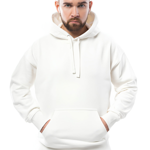เสื้อฮู้ดดี้ผู้ชายทรงโอเวอร์ไซส์ หนัก 370GSM ผ้าคอตตอนผสม พิมพ์โลโก้ตามสั่ง สไตล์สตรีทแวร์สุดหรู - Product Image 1