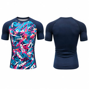 Chemise à manches courtes pour homme, anti-UV, imprimé abstrait, séchage rapide, polyester, pour activités de plein air - Product Image 1