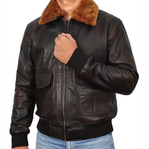 Veste en cuir véritable d'hiver la plus vendue, sur mesure, à capuche, en cuir grainé, style contour, à prix raisonnable - Product Image 6