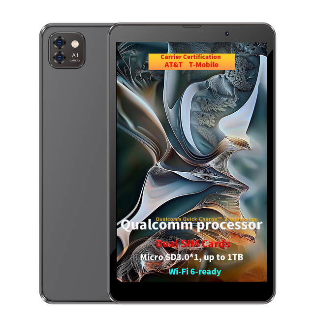 Hot Sale 8 Inch 1280x800 Android 14 Tablet PC Qualcomm Octa Core 4GB 2.1GHz Quick Charge 4G Video Call New AT&T Portable 1-Year