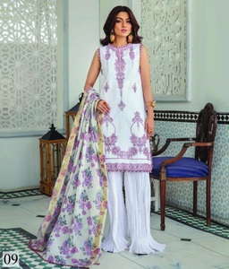 ชุดเดรสฤดูร้อนสไตล์อิสลามสำหรับผู้หญิงจากปากีสถานชุดเดรสสไตล์ปากีสถานจากผ้าฝ้ายสวิส/สนามหญ้า - Product Image 6