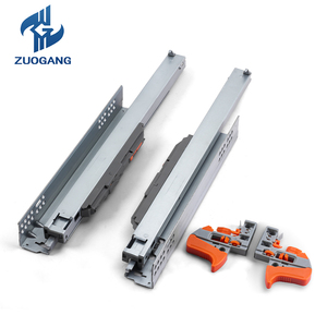 <span class=keywords><strong>Correderas</strong></span> ocultas de montaje inferior de cierre suave de 3 pliegues Zuo Gang Factory <span class=keywords><strong>para</strong></span> puertas de gabinetes de muebles, <span class=keywords><strong>correderas</strong></span> de cajón ajustables en 3D - Product Image 1