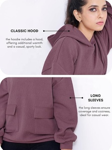 Unique Design Drawstring Full Sleeves Pullovers Hoodie Women Loose Fit Autumn Waterproof Breathable Eco-Friendly <b>Plus</b> <b>Size</b> - Product Image 4