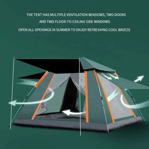 Carpa Familiar Resistente para Acampar, Fácil de Instalar, con Toldo Impermeable para Acampar en la Playa y Hacer Picnic al Aire Libre - Product Image 3