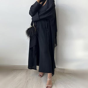 Casual 3 Piece Suit Dress for Ladies Casual Summer Wear Women Formal Dresses Khimar Breathable Thobe V <b>Neck</b> 2025 - Product Image 2