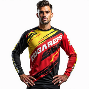 Jersey de Carreras para Hombre, Motocross, Ajuste Personalizado, Transpirable y Resistente al Viento, Diseño Sublimado para ATV y Cross Country - Product Image 3