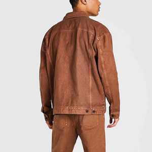 Veste en jean à col montant pour homme sur mesure, coupe-vent, respirante, décontractée, fabricant OEM - Product Image 5