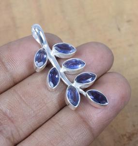 Pendentif en pierre précieuse d'améthyste Bijoux indiens de meilleure qualité en argent sterling 925 Cadeau de mariage pour l'amour avec timbre 925 Bijoux - Product Image 5