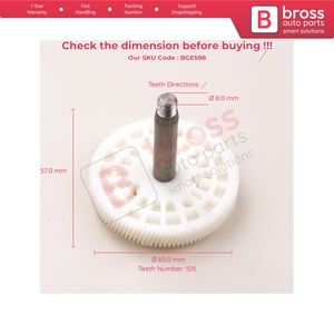 มอเตอร์ปัดน้ำฝนหน้า BGE598 รุ่น 1395106486 ชุดซ่อมเกียร์ สำหรับ Focus Boxster MK1 - Product Image 5