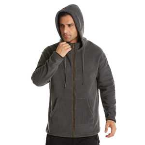 Chaqueta Cortavientos Delgada para Exteriores, de Poliéster, Estilo Informal, con Cuello Alto, para Otoño, Deportiva, Térmica, con Forro Polar, con Cremallera y Diseño de Parches - Product Image 2