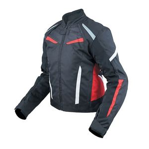 Veste de motard en cuir noir matelassé pour hommes, vêtements de moto et de course automobile - Product Image 1
