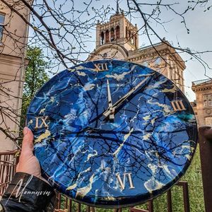 Customizable Epoxy Resin <b>Wall</b> <b>Clock</b> Best Quality for Living Room Furniture and Home <b>Decor</b> for Weddings - Product Image 6