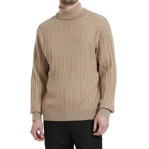 Autumn Winter Casual Knitted <b>Cardigan</b> Latest Design Custom Turtleneck <b>Thick</b> Winter Warm Wool with Vintage Decoration - Product Image 1