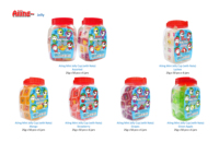 Aiiing Fruit Mini Jelly Cup Aiiing Jelly Bekers Met Nata De Coco Druiven Lychee Mango Aardbei Smaakstof 25G X 50 Stuks X 6 Potten
