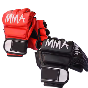 Dolanto Sports Half Figure MMA Gants de boxe pour adultes Résistance aux chocs du poignet réglable en cuir imperméable de haute qualité - Product Image 5