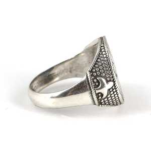Men's 925 Sterling <b>Silver</b> Engraved <b>Ring</b> Casual Hip-hop Style with Rose & 18K Gold Plating Inlaid Stainless Steel Perfect Gift - Product Image 4