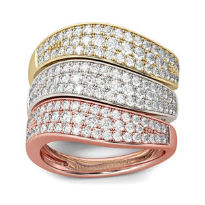 Jeulia 18K Gold Plated Sterling <b>Silver</b> <b>Stacking</b> <b>Ring</b> Set with Zircon Gemstone - Product Image 1