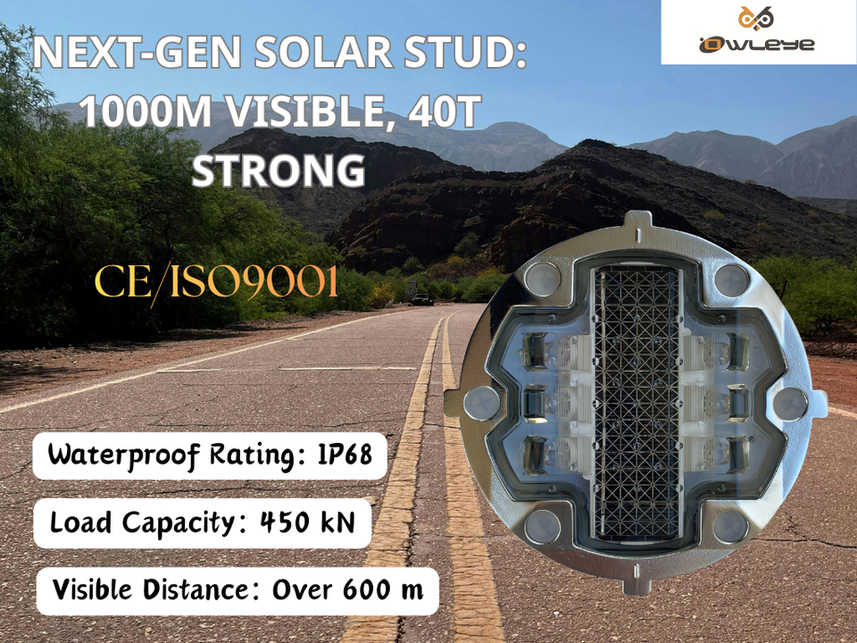 Heavy-Duty Aluminum Solar Road Studs with LED IP68 Protection 600m ...