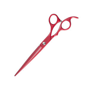 Tijeras de aseo para mascotas de la mejor calidad, tijeras para mascotas recubiertas de Color rojo, tijeras para cortar el pelo con reposapiés fijo - Product Image 4