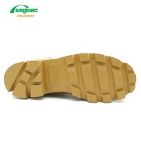 AEGISEC bottes du désert en cuir de vache + textile antidérapantes bottes de randonnée de combat à lacets résistantes à l'huile