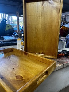 Plateau en bois poli écologique personnalisé, décor rustique, avec poignées, plateau de service ottoman, décoration intérieure, artisanat naturel pour l'accueil - Product Image 2