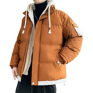 New Design Solid Color Hooded <b>Coat</b> Winter Bubble Plus Size Custom Men Shiny Puffer Outdoor jacket - Product Image 1