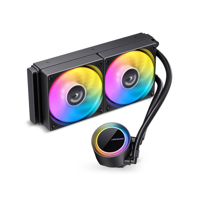 JONSBO TG-240 ARGB Intel LGA1700 All-in-one CPU Liquid Cooler 240mm Radiator Fans White+Black Edition Fluid Bearing Long Life