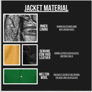 แจ็กเก็ตมหาวิทยาลัยสำหรับผู้ชายหนังแท้เปิดไหล่ดีไซน์เบสบอลฤดูหนาว - Product Image 4