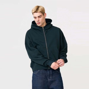 Sudadera con capucha de gran tamaño con cremallera completa, perfecta para ropa informal, deportes al aire libre y capas en climas más frescos - Product Image 2