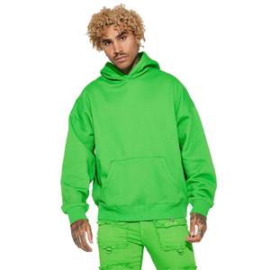 Sudadera con Capucha Extra Grande de Felpa Ecológica de Algodón/Poliéster Verde para Hombre, 400 GSM, con Bolsillo Tipo Canguro, la Más Vendida al por Mayor - Product Image 1
