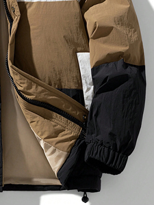 เสื้อแจ็คเก็ตผู้ชายหนาอบอุ่นฤดูหนาวของผู้ชาย OEM เสื้อแจ็คเก็ตปักเป้าเบาะที่ทันสมัยและเข้ากันได้ - Product Image 3