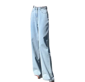 Hot Bán Phụ Nữ Cộng Với Kích Thước Khởi Động Cắt Căng Jeans Với Vành Đai Màu Rắn Rửa Tùy Chỉnh Thực hiện Thiết Kế Bán Buôn Giá - Product Image 1