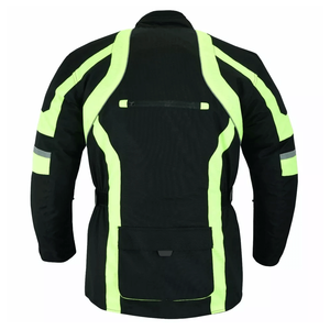 Abrigo de motocicleta blindado CE impermeable de invierno para hombre, chaqueta textil Cordura negra/roja, a prueba de viento, opciones de talla grande, diseño impreso - Product Image 3