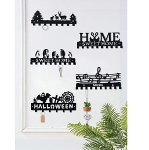 Hot Selling Modern Industrial Style Metal <b>Key</b> Holder <b>Rack</b> With Heavy Duty Hooks For Daily Home And Office Use From India - Product Image 5
